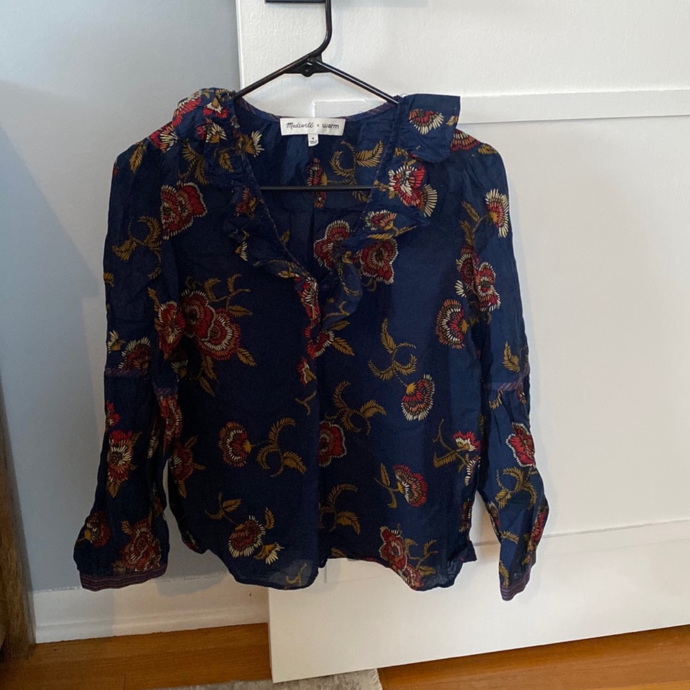 Madewell ruffle top